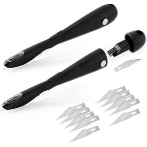 imageGomake Wrapping Paper Cutter 2PCS Gift Wrap Cutter With Blade Storage BoxMagnetic Wrapping Paper Roll Cutter Tool for BirthdayChristmas Paper Gift Wrapping Paper Roll Backing Paper CutterBlueBlack