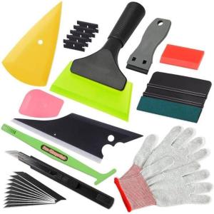 imageGomake Window Tint Tools Window Tint Kit Vinyl Wrap Tool 10Pcs Window Tinting Kits Tinting Tools for Car Window Film Installation Application with Window Tint Squeegee Felt SqueegeeVinyl Cutter