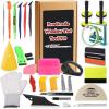 imageGomake 10M Knife Less Vinyl Wrap Tools Kit with Window Tint Squeegee 4PCS Car Wrap Magnet Holders Car Wrapping GlovesVinyl Tucking ToolPPF ScraperWindow Film KnifeCutting Guide Squeegee