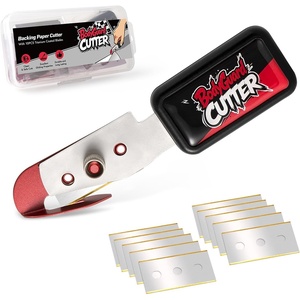 image:imageGomake Vinyl Backing Cutter Bodyguard Vinyl Wrap Cutting Knife Hidden Blade Wrapping Paper Roll Cutter Vinyl Cutter for Car Tinting and Backing Paper Cutter with 10 Titanium Coated Blades