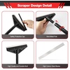 image:imageGomake 8  Razor Blade Scraper Tool with 5PCS Razor Blades for Glass CleanPaintOld LabelDecal StickerAdhesive RemoverFlooring Removal Razor Blade ScraperShort Handle Scraper With BladesShort Handle Scraper With Blades