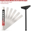image:imageGomake 8  Razor Blade Scraper Tool with 5PCS Razor Blades for Glass CleanPaintOld LabelDecal StickerAdhesive RemoverFlooring Removal Razor Blade ScraperShort Handle Scraper With Blades8 Blades