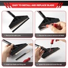 image:imageGomake 8  Razor Blade Scraper Tool with 5PCS Razor Blades for Glass CleanPaintOld LabelDecal StickerAdhesive RemoverFlooring Removal Razor Blade ScraperShort Handle Scraper With Blades8 Blades
