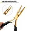image:imageGomake Hair Extension Pliers 3 Holes Microlinks Remover Beads Opener Tool